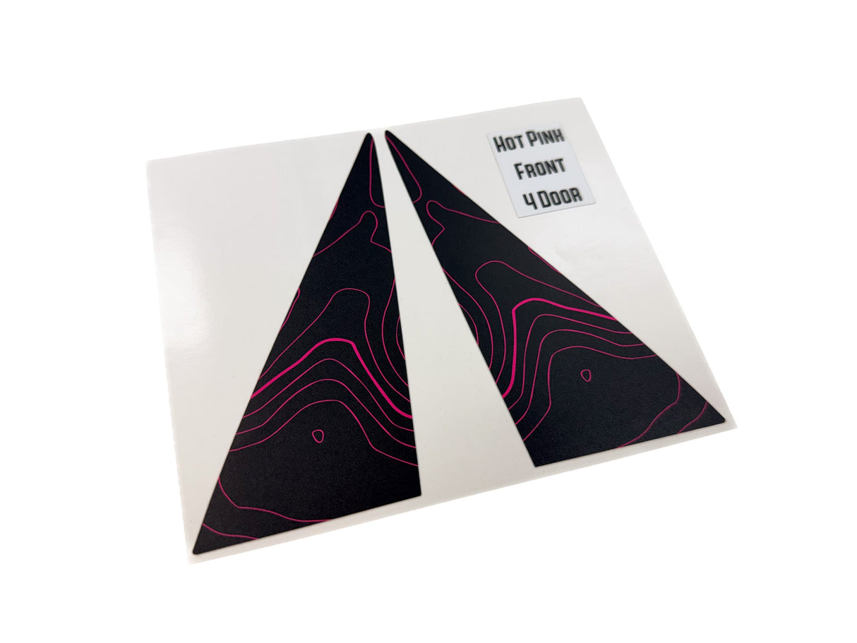 Topo Front Window Triangle Overlay (Printed Series) - 2021+ Bronco 4 Door