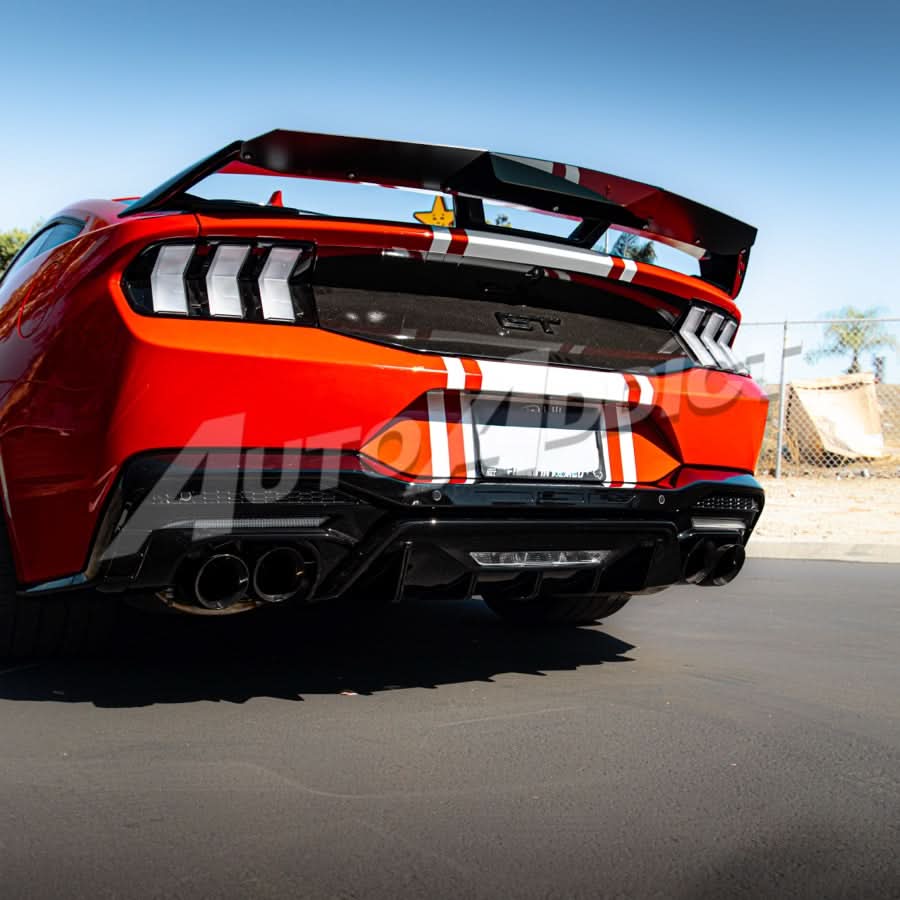 2024+ Ford Mustang Dark Horse Rear Diffuser Gloss Black Quad Tips