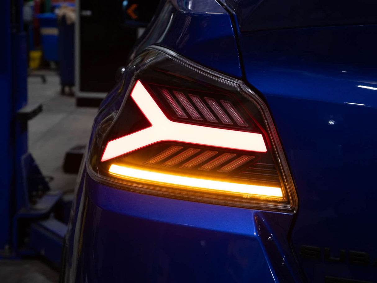 OLM Y-Spec LED Taillights (Clear Lens Red Optic) - 2015-2021 WRX / STI