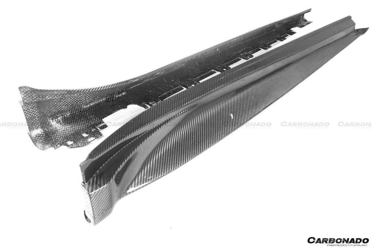 2020-2024 Porsche Taycan OD Style DRY Carbon Fiber Side Skirts | Fits 4, 4S, GTS, Turbo, Turbo S, ST, CT