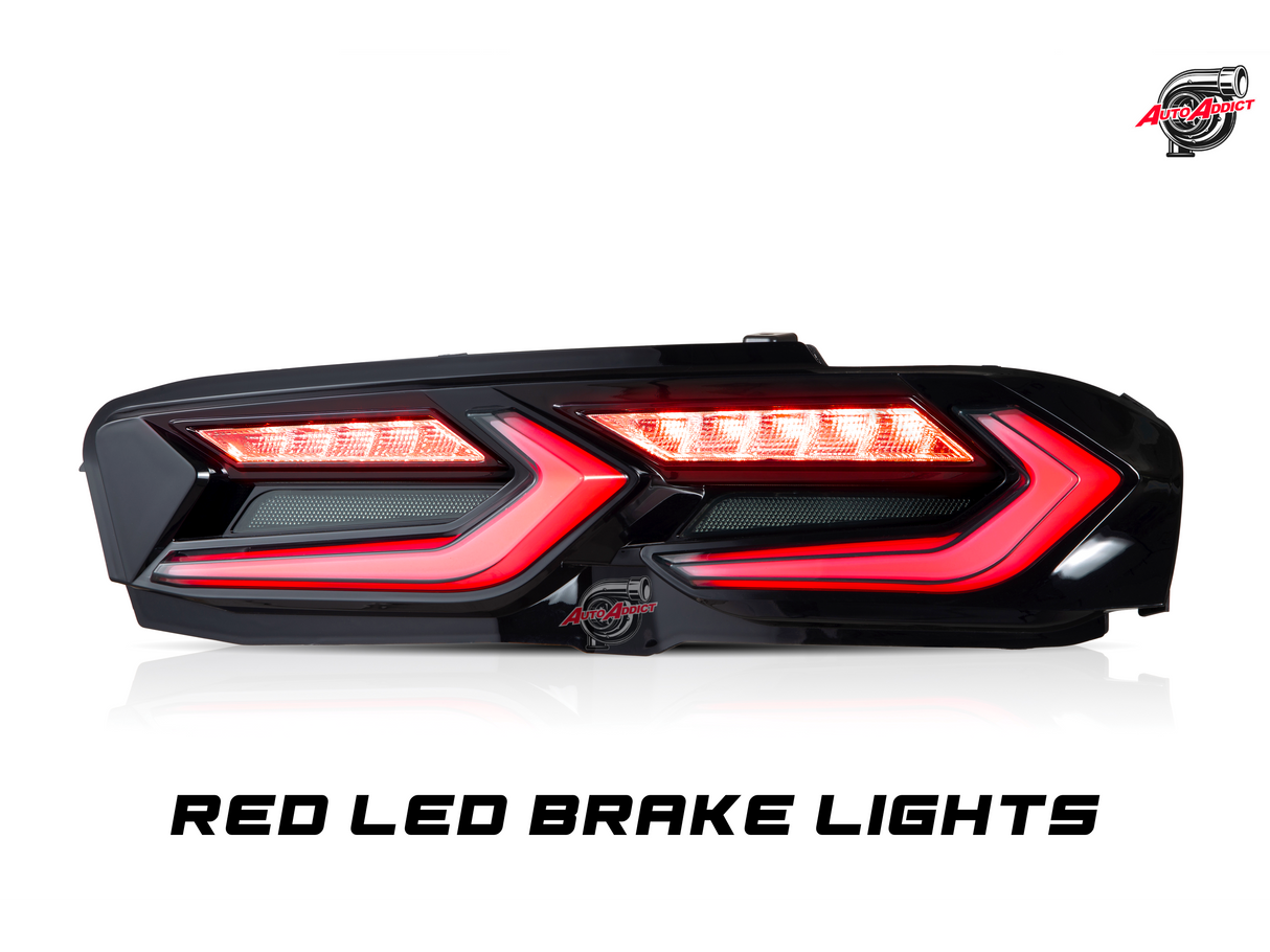 2019-2025 CHEVY CAMARO UMBRA LED TAILLIGHTS GLOSS BLACK/SMOKE LENS