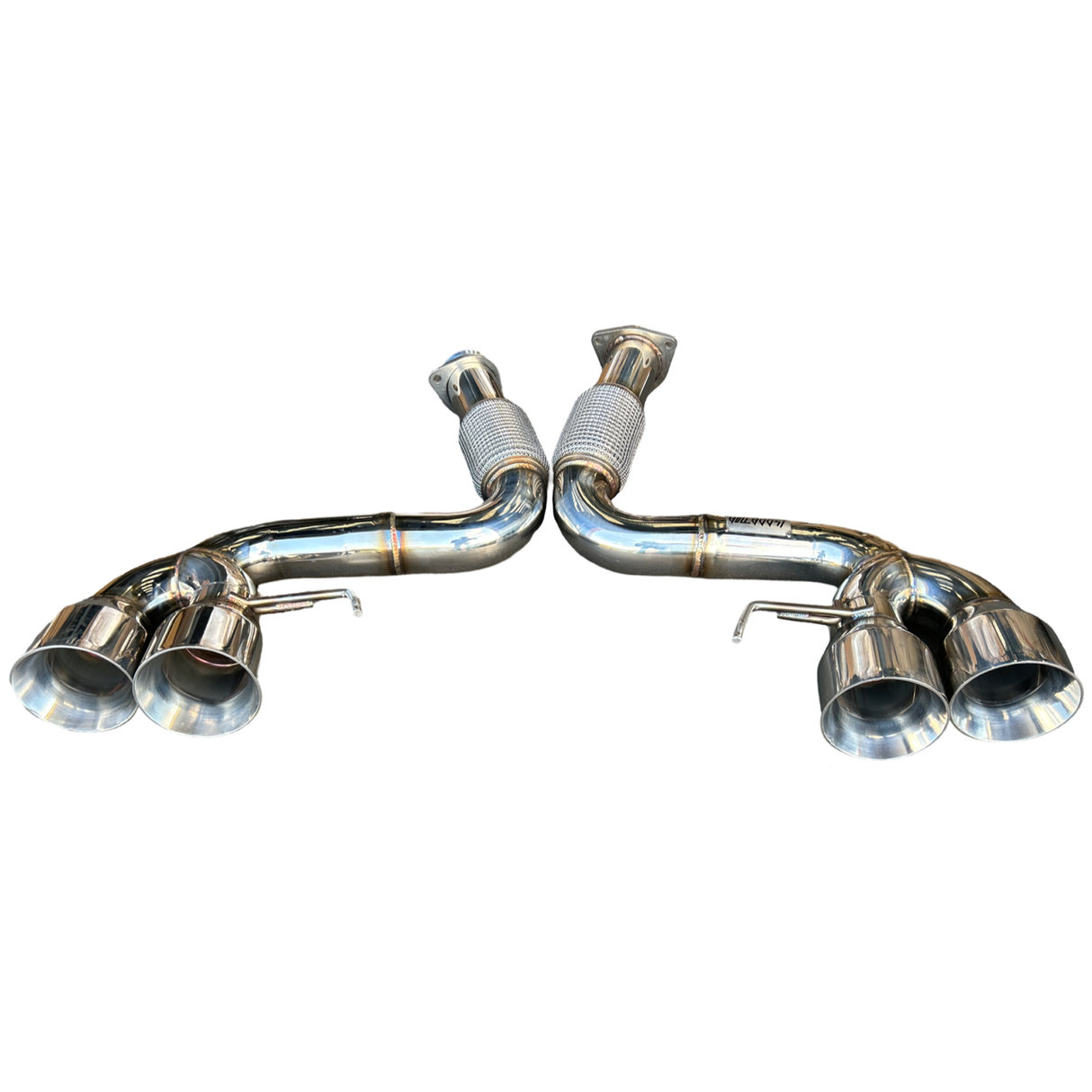 Catback Exhaust for 20-24 Chevy Corvette C8 Polished Tips 6.2L V8 Mandrel 304SS