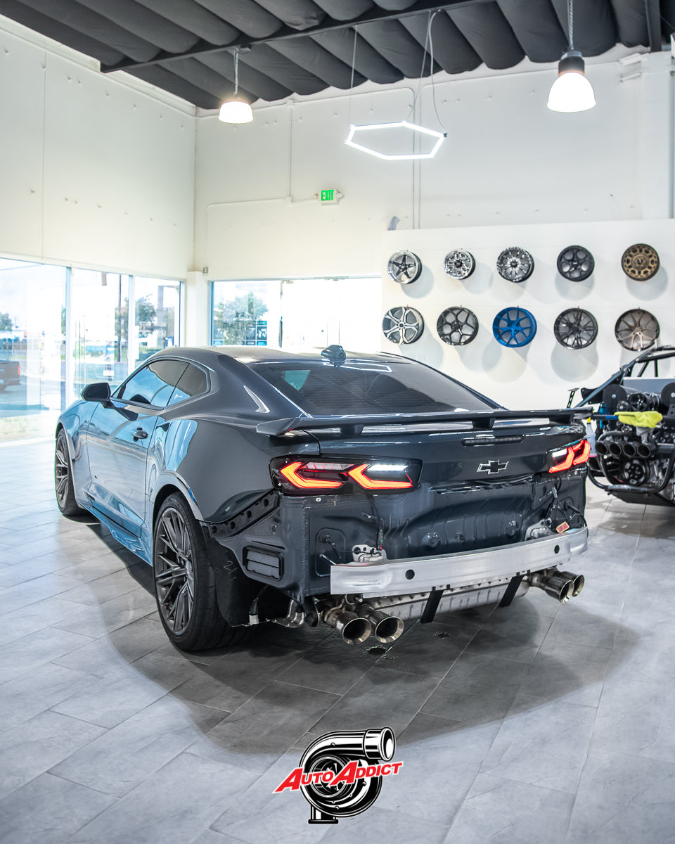 2019-2025 CHEVY CAMARO UMBRA LED TAILLIGHTS GLOSS BLACK/SMOKE LENS