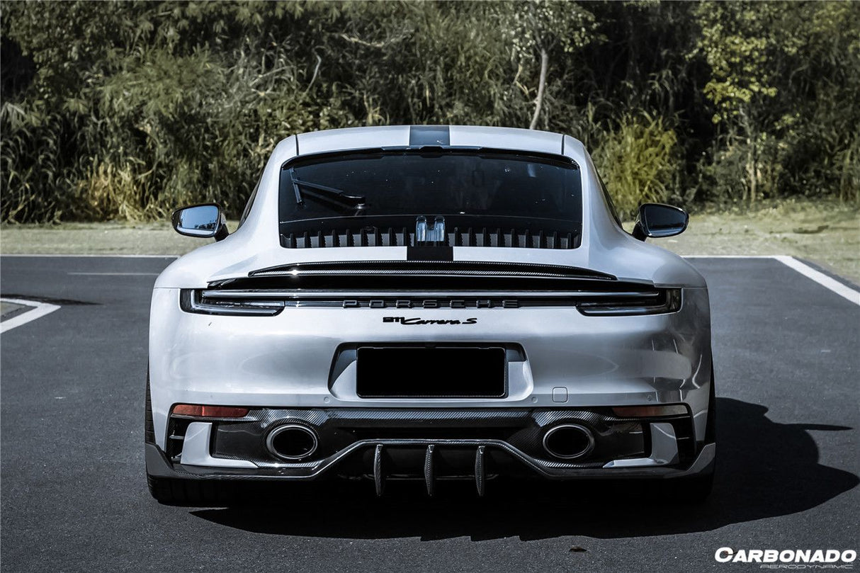 2019-2024 Porsche 911 992 Carrera Targa Sport Design Bumper WP Style Dry Carbon Fiber Rear Lip
