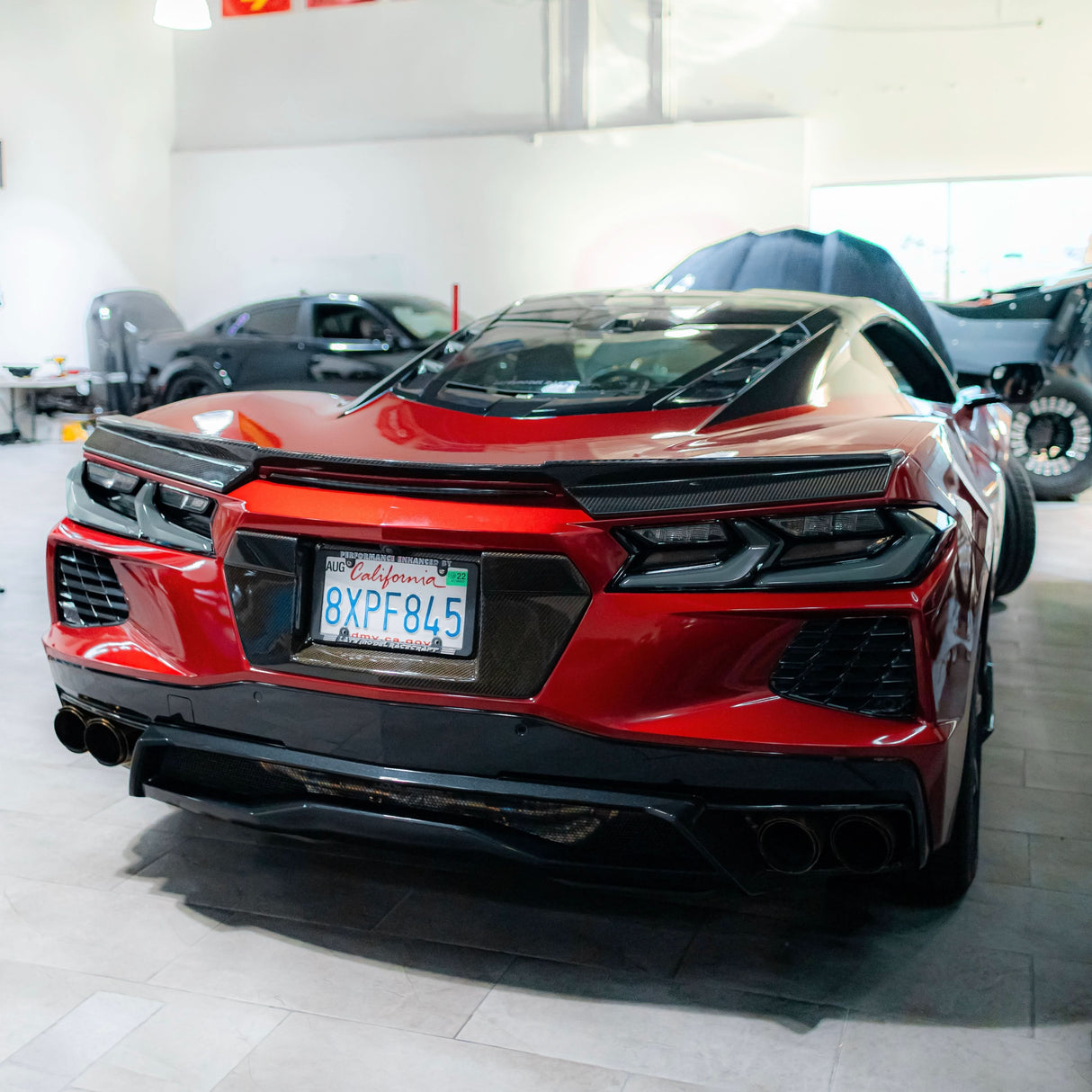 2020-2026 Corvette C8 Euro Smoke Style LED Taillights Amber Sequential Pair