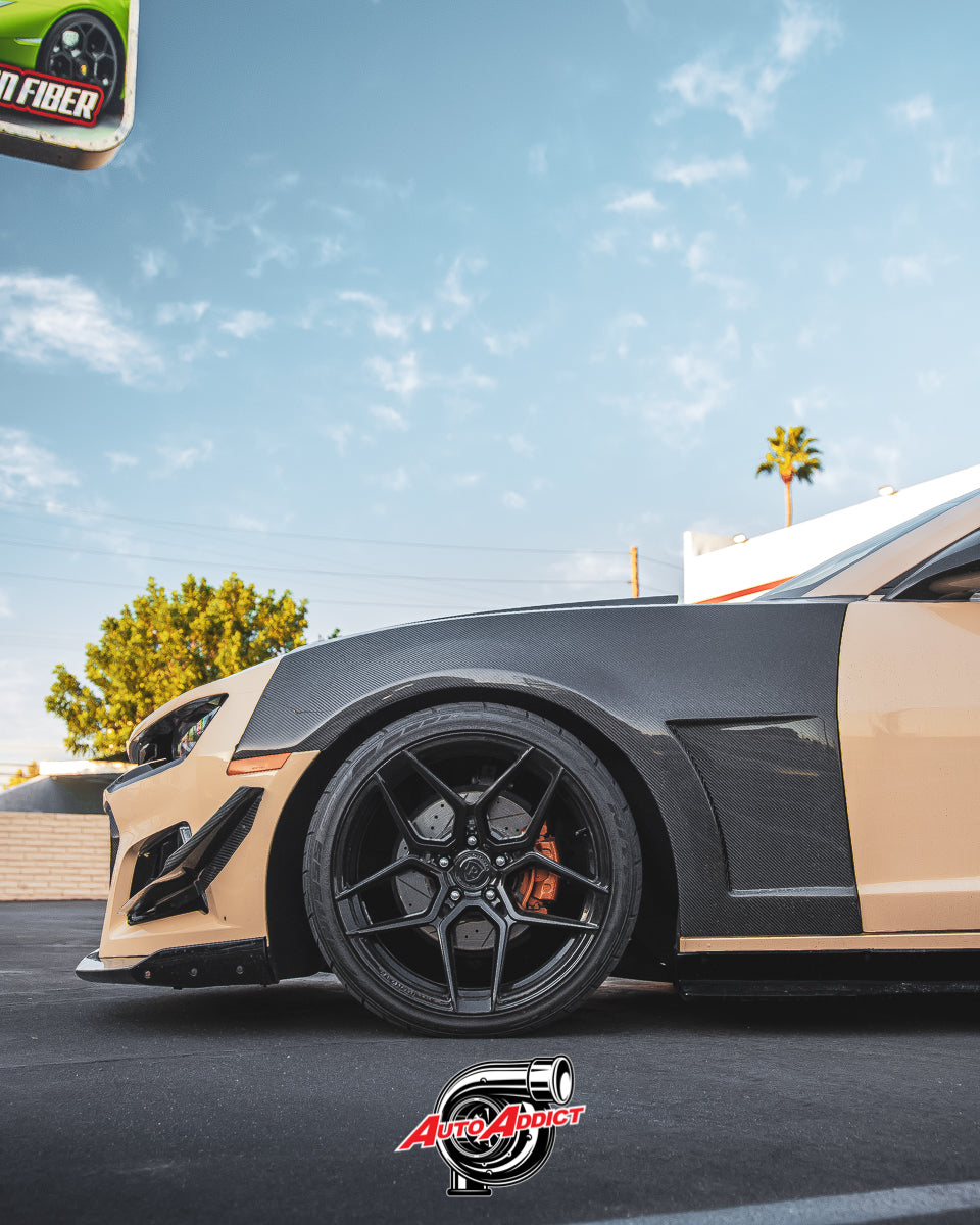 2010-2015 CHEVY CAMARO TYPE-SS CARBON FIBER FENDERS (PAIR)
