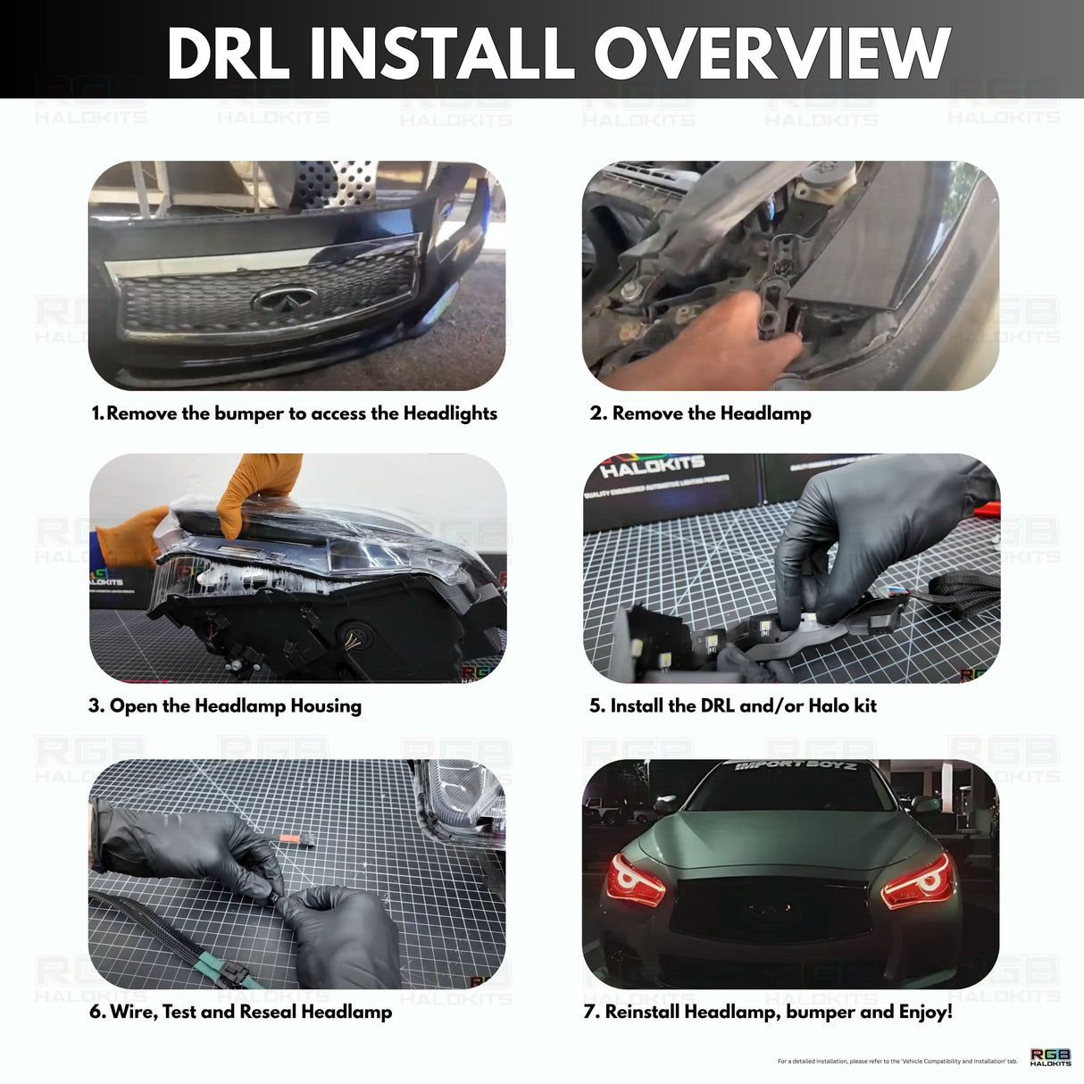 Infiniti Q50 Multicolor Flow DRL Boards (2014-2024)