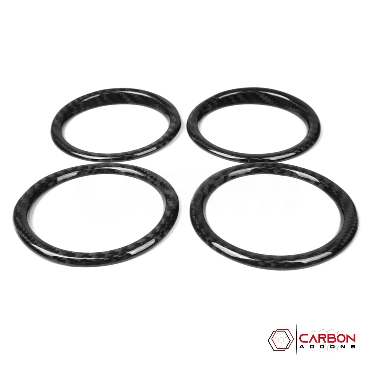 2018+ Jeep Wrangler JL & 2020+ Gladiator JT Real Carbon Fiber Dashboard A/C Vent Trim Covers (4pcs)