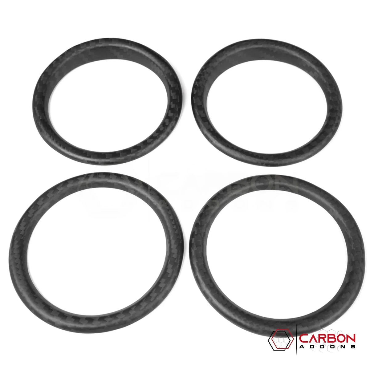 2018+ Jeep Wrangler JL & 2020+ Gladiator JT Real Carbon Fiber Dashboard A/C Vent Trim Covers (4pcs)