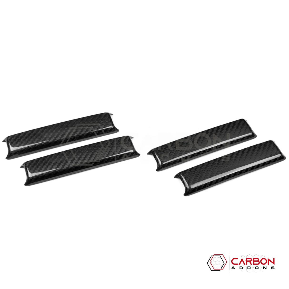 2018+ Jeep Wrangler JL & 2020+ Gladiator JT Real Carbon Fiber A & B Pillar Grab Handle Trim Covers (4pcs)