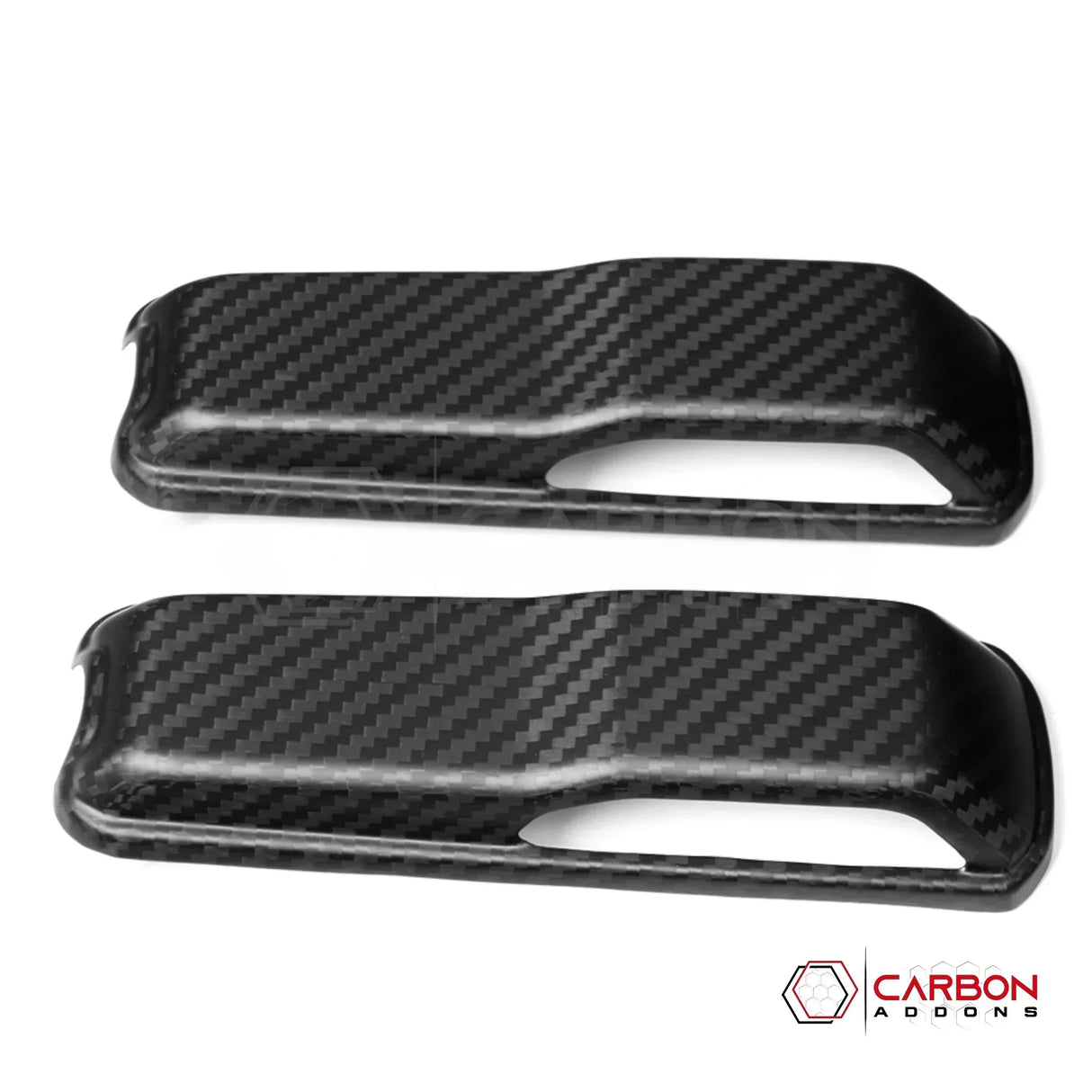 2018+ Jeep Wrangler JL & 2020+ Gladiator JT Real Carbon Fiber Windshield Hold Down Bracket Covers (2pcs)