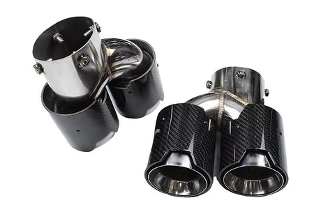 BMW 2/3/4 Series G42 G20/G21 G23 Carbon Fiber Dual Muffler Tips (2019+) - K2 Industries