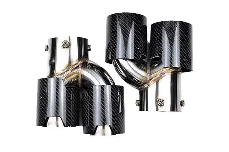 BMW 2/3/4 Series G42 G20/G21 G23 Carbon Fiber Dual Muffler Tips (2019+) - K2 Industries