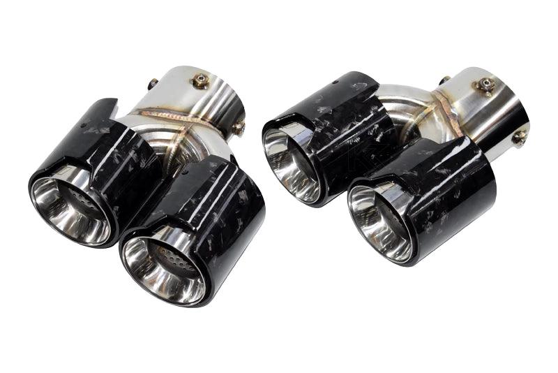 BMW 2/3/4 Series G42 G20/G21 G23 Forged Carbon Fiber Dual Muffler Tips (2019+) - K2 Industries