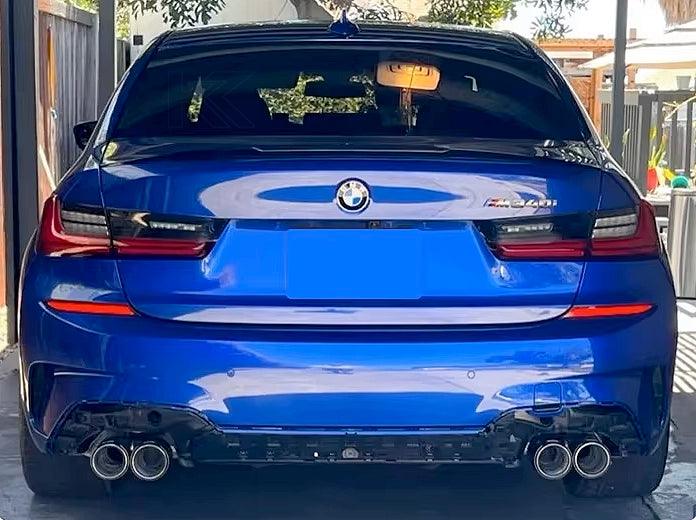 BMW 2/3/4 Series G42 G20/G21 G23 Forged Carbon Fiber Dual Muffler Tips (2019+) - K2 Industries