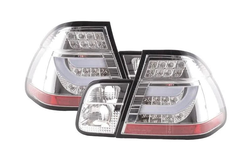 BMW 3-Series E46 Sedan Chrome LED LightBar Taillights - Pre Face Lift (1998-2001)