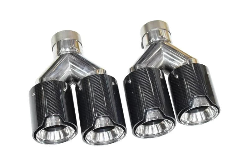 BMW M Power Universal Fit Carbon Fiber Dual Muffler Tips