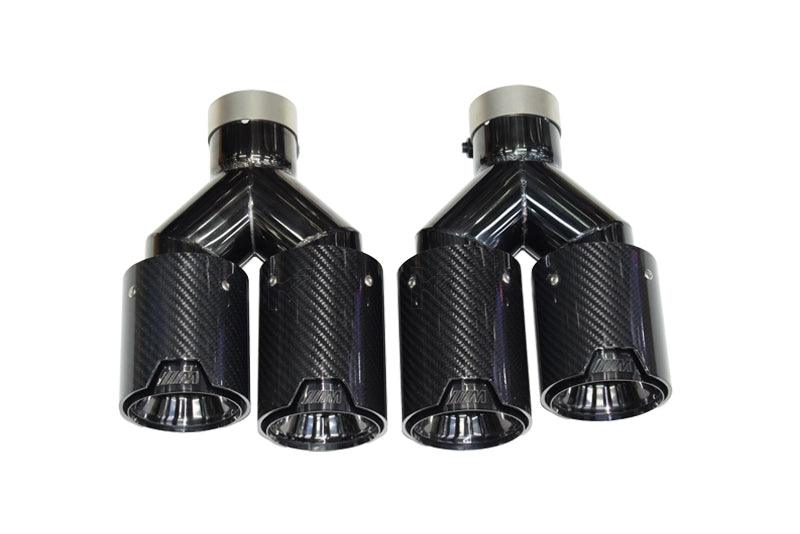 BMW M Power Universal Fit Carbon Fiber Dual Muffler Tips