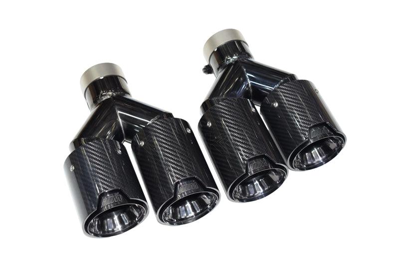 BMW M Power Universal Fit Carbon Fiber Dual Muffler Tips