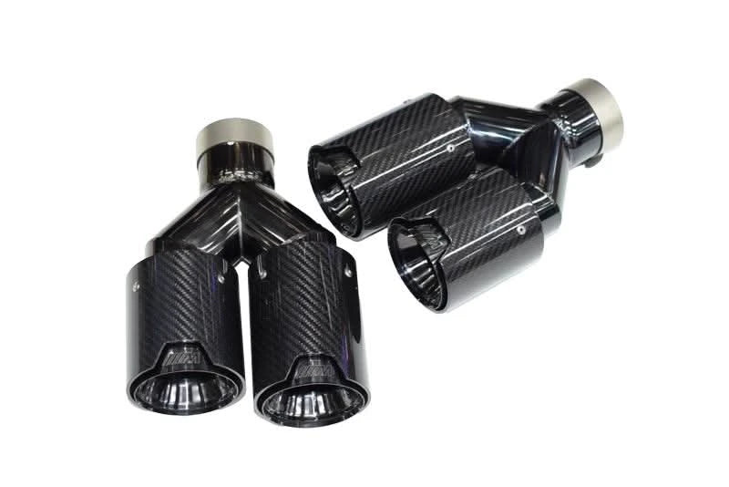 BMW M Power Universal Fit Carbon Fiber Dual Muffler Tips