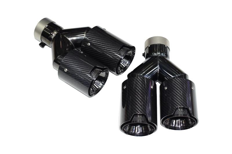 BMW M Power Universal Fit Carbon Fiber Dual Muffler Tips