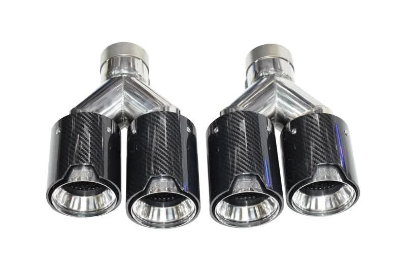 BMW M Power Universal Fit Carbon Fiber Dual Muffler Tips