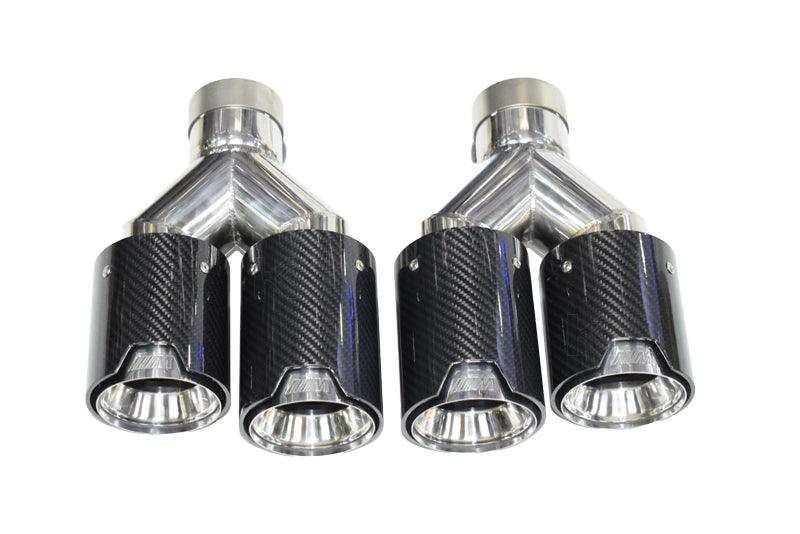 BMW M Power Universal Fit Carbon Fiber Dual Muffler Tips
