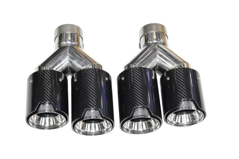 BMW M Power Universal Fit Carbon Fiber Dual Muffler Tips