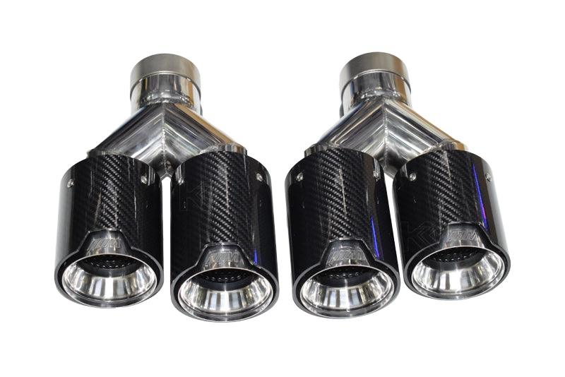 BMW M Power Universal Fit Carbon Fiber Dual Muffler Tips