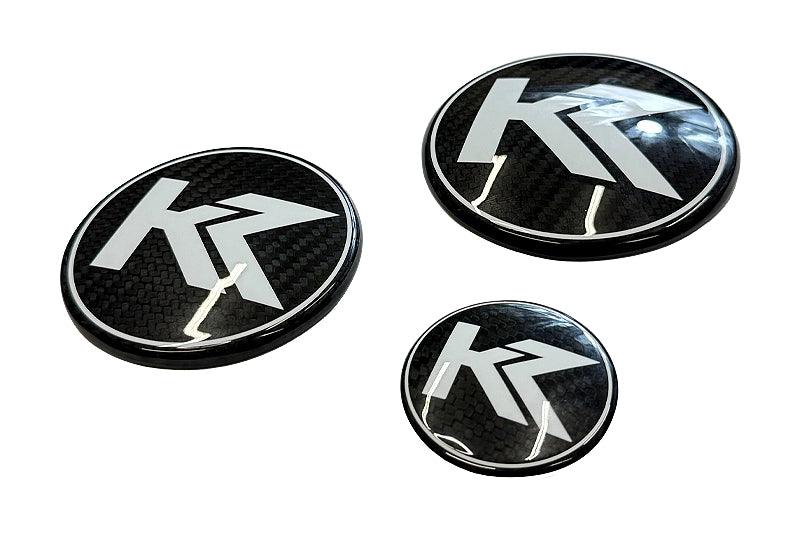 BMW Roundel Emblem Covers - Full Carbon Fiber K2 Style