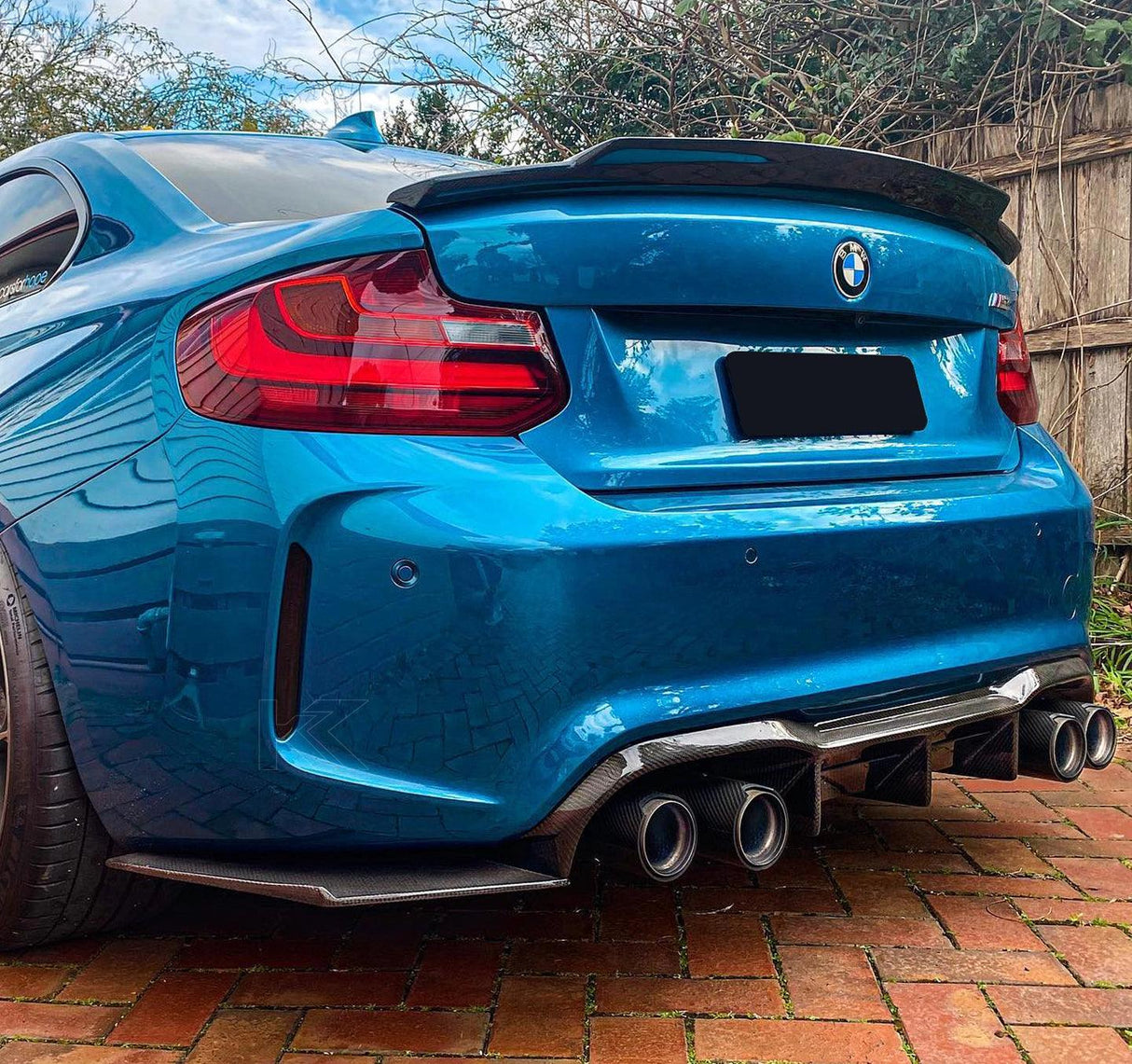 BMW 2 Series M2 F87 MTC Design Carbon Fiber Diffuser (2014 - 2021)