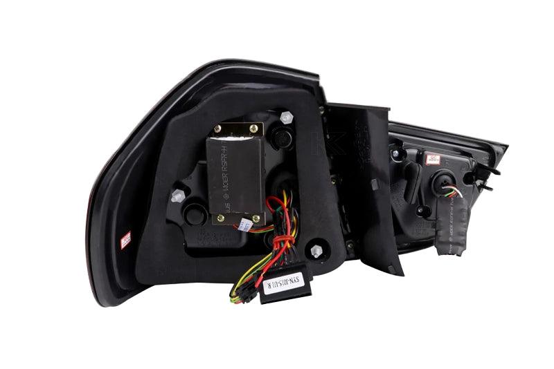 LED Tail Lights BMW 325i 328i 330i 335i E90 Sedan (09-11) Sequential Signal Red / Chrome / Black - K2 Industries