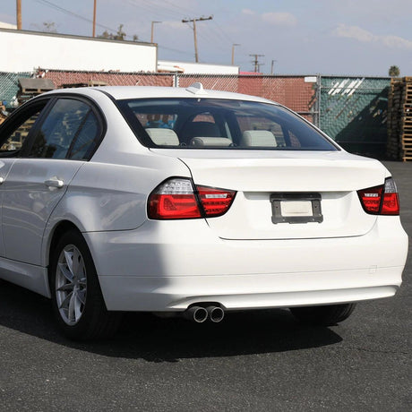 LED Tail Lights BMW 325i 328i 330i 335i E90 Sedan (09-11) Sequential Signal Red / Chrome / Black - K2 Industries