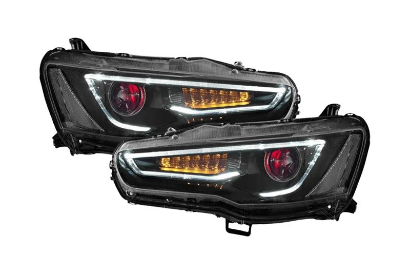 Mitsubishi Lancer Evo X GSR 10th Gen (CZ4A) Demon Eyes Dual Beam Projector Headlights (2008-2017)
