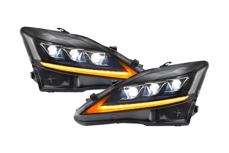 Lexus IS250/IS250C/IS350/IS220d & ISF(XE20) Black Matrix Projector Headlights (2006-2014)