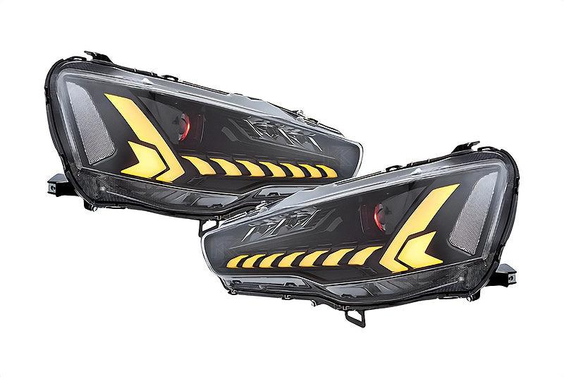 Mitsubishi Lancer Evo X Demon Eyes Dual Beam Projector Headlights (2008-2017)