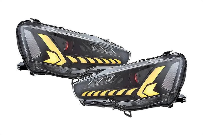 Mitsubishi Lancer Evo X Demon Eyes Dual Beam Projector Headlights (2008-2017)