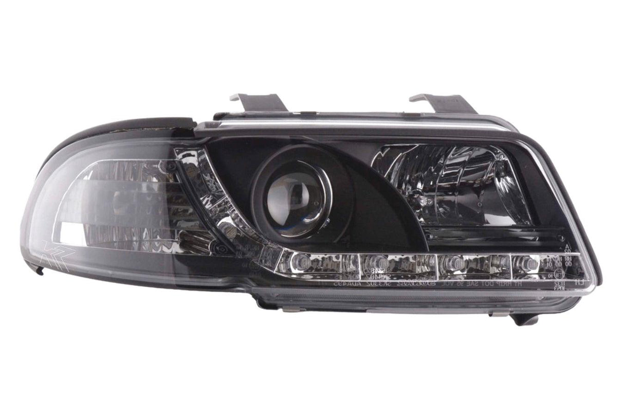 Audi A4 (B5 8D) Black LED Headlights with Daytime Running Lights (1999-2001) - With R87 approval