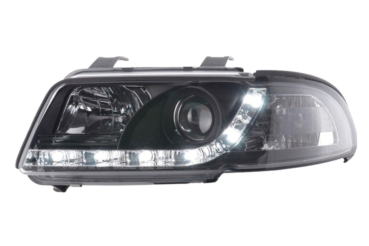 Audi A4 (B5 8D) Black LED Headlights with Daytime Running Lights (1999-2001) - With R87 approval