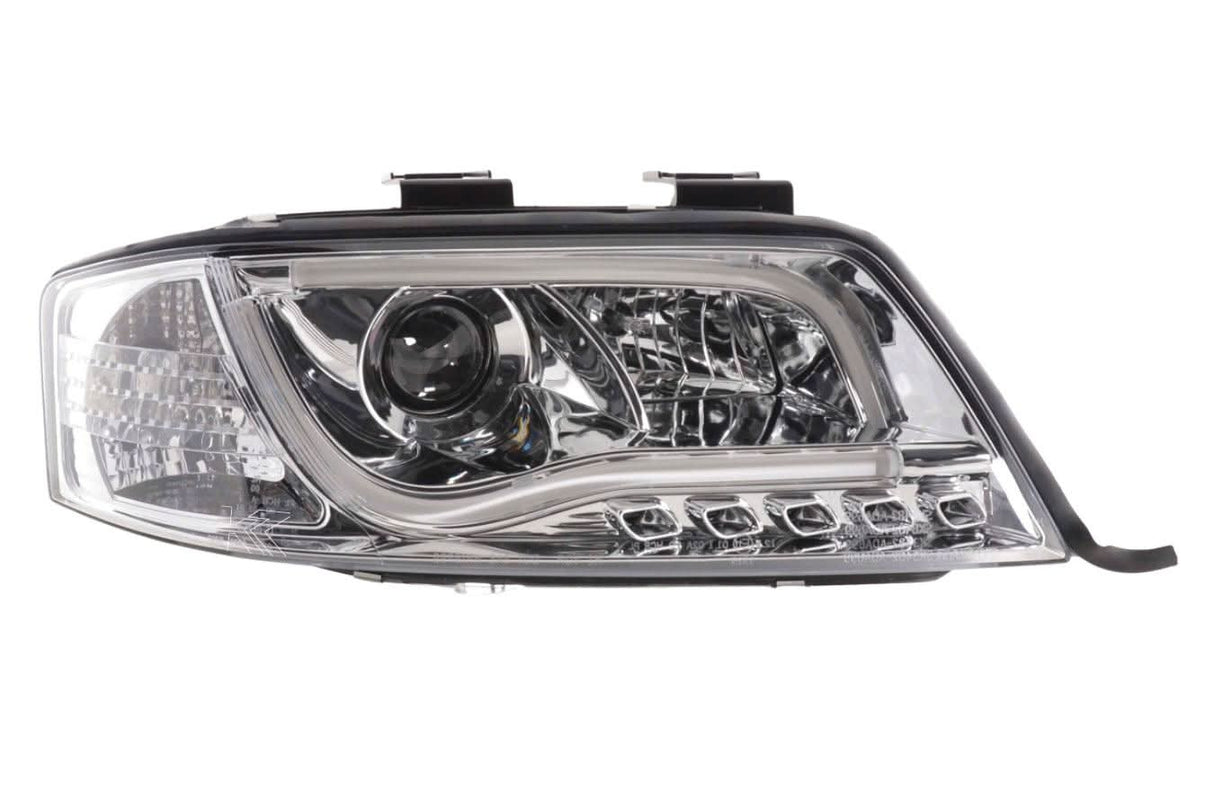 Audi A6 (C5 4B) Chrome LED Headlights with Daytime Running Lights (1997-2001)