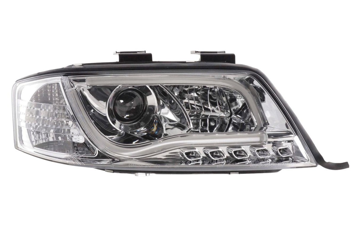Audi A6 (C5 4B) Chrome LED Headlights with Daytime Running Lights (1997-2001)