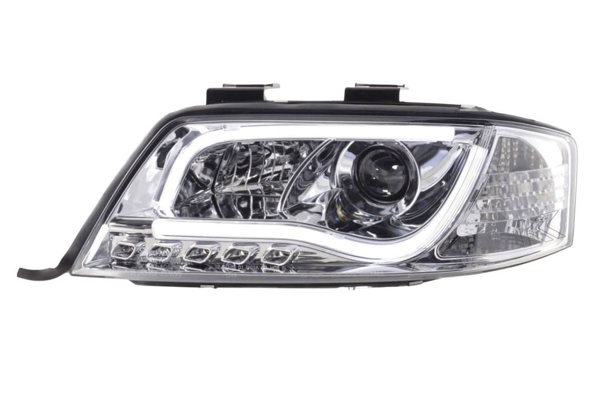 Audi A6 (C5 4B) Chrome LED Headlights with Daytime Running Lights (1997-2001)
