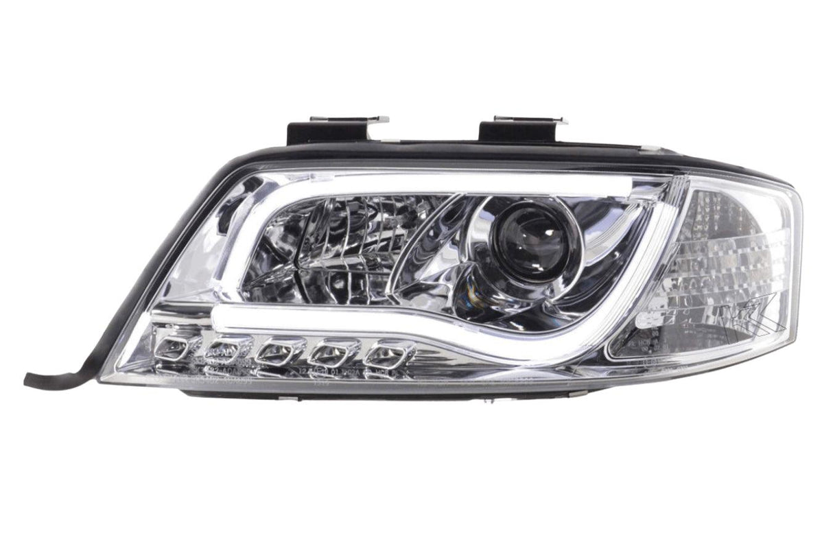 Audi A6 (C5 4B) Chrome LED Headlights with Daytime Running Lights (1997-2001)