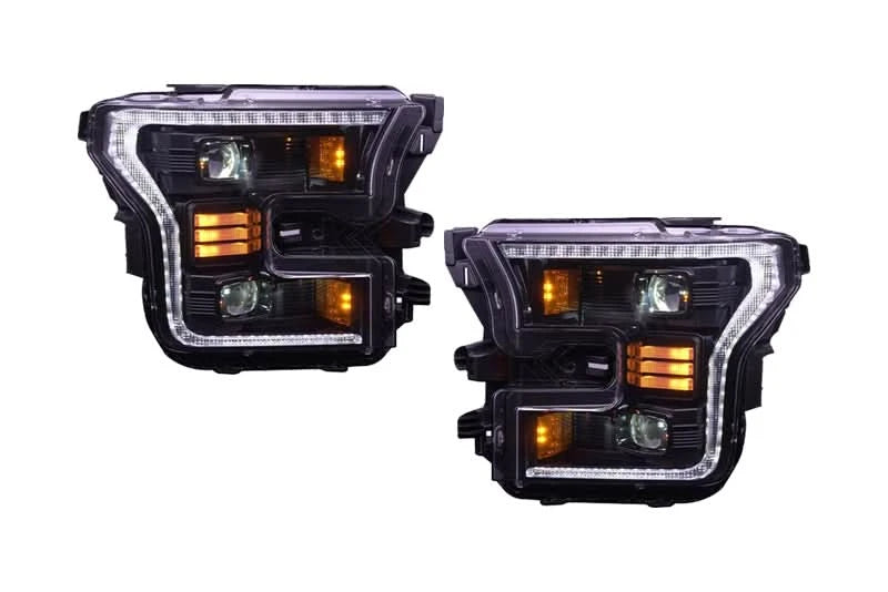 Essential Series Headlight and DRL Grille 2pc Bundle 15-17 Ford F150 OLM Outside Line Motoring