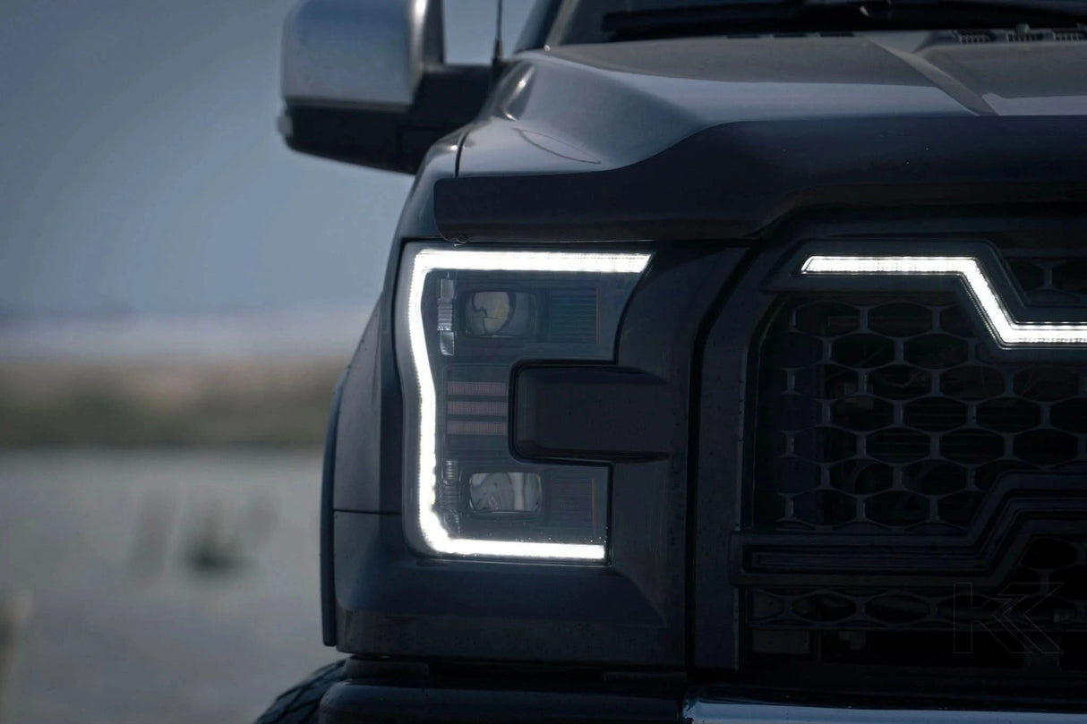 Essential Series Headlight and DRL Grille 2pc Bundle 15-17 Ford F150 OLM Outside Line Motoring