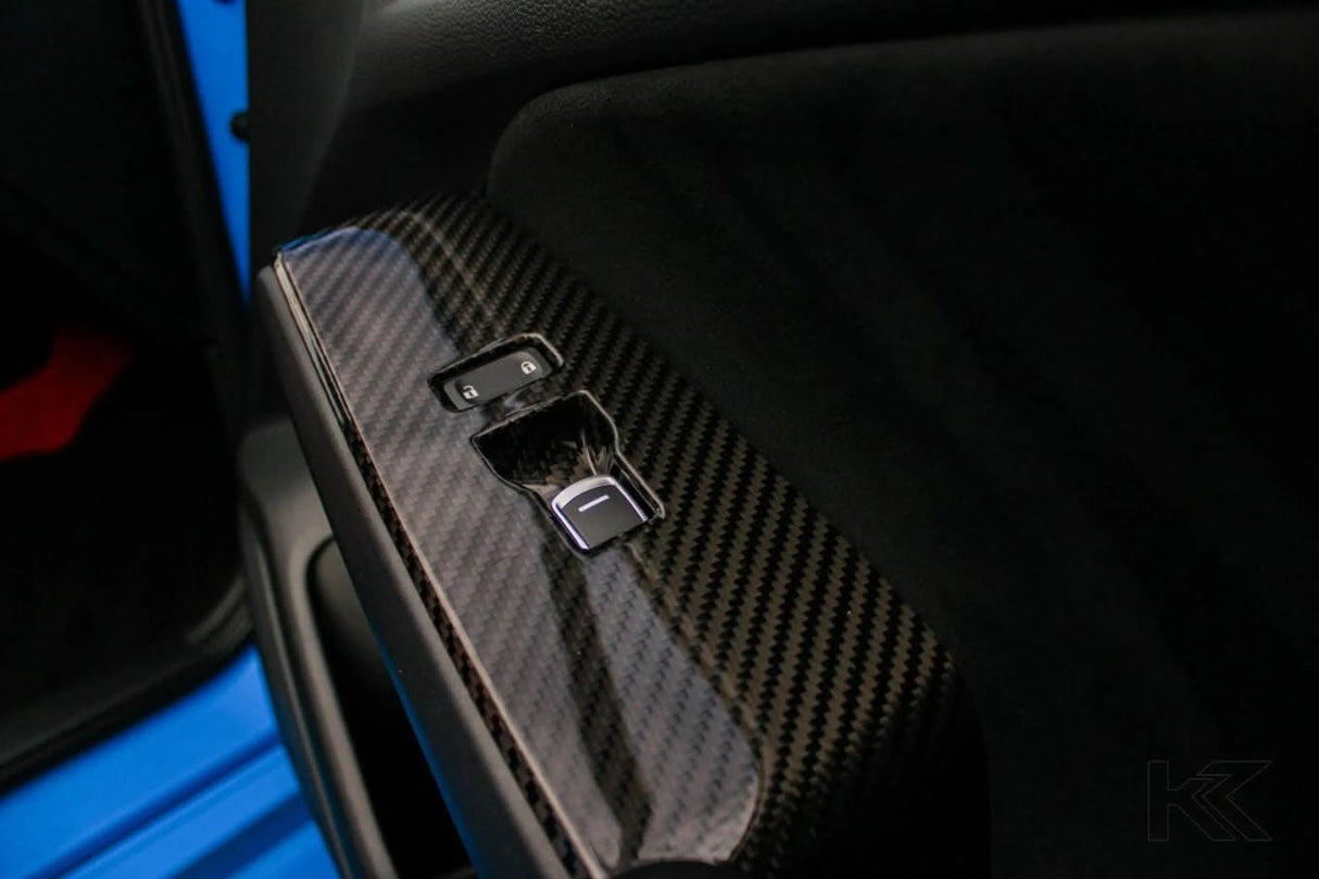 LE Carbon Fiber Window Switch Panel Covers (Set of 4) 22-Present Honda Civic Type R OLM Outside Line Motoring