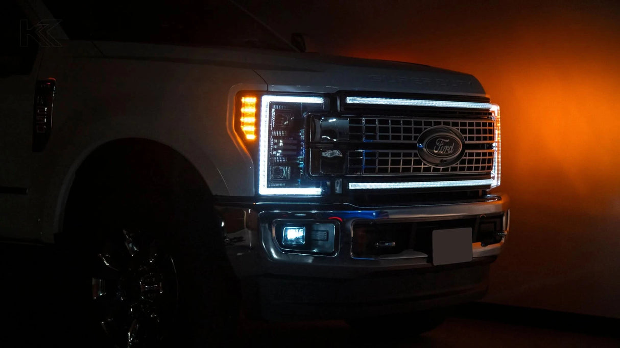 15-20 F150 17-22 F250 F350 LED Fog Lights w/Black Housing OLM