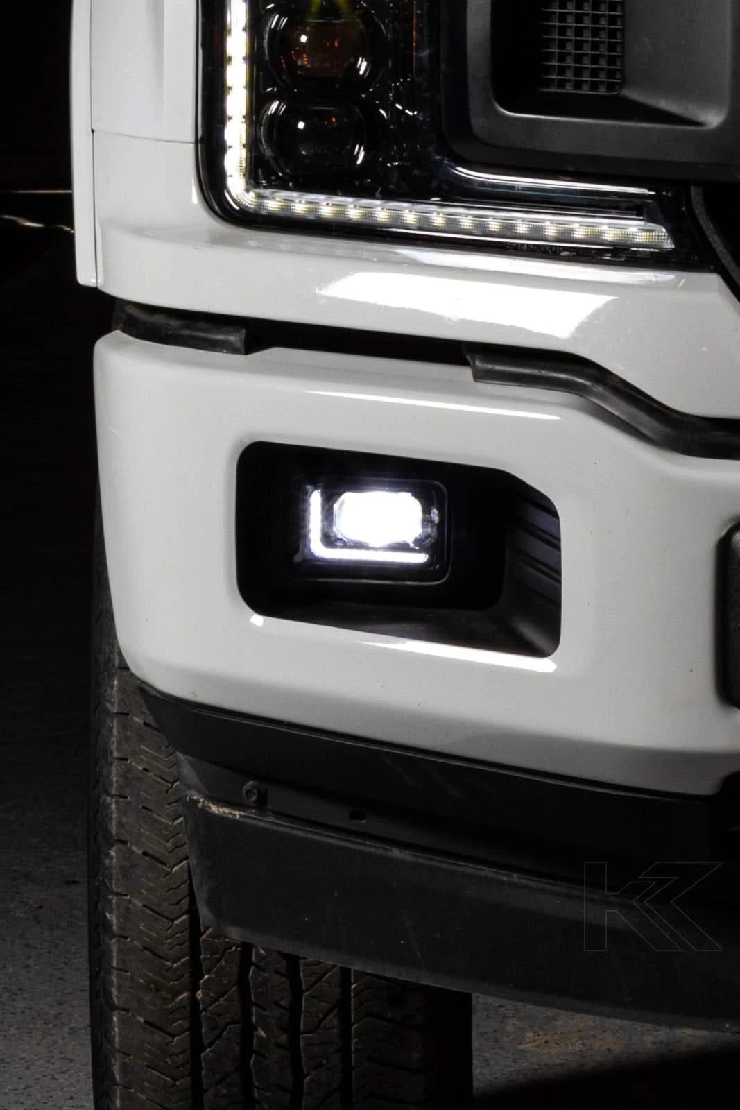 15-20 F150 LED Fog Lights w/ White or Amber DRL + Turn Signals OLM