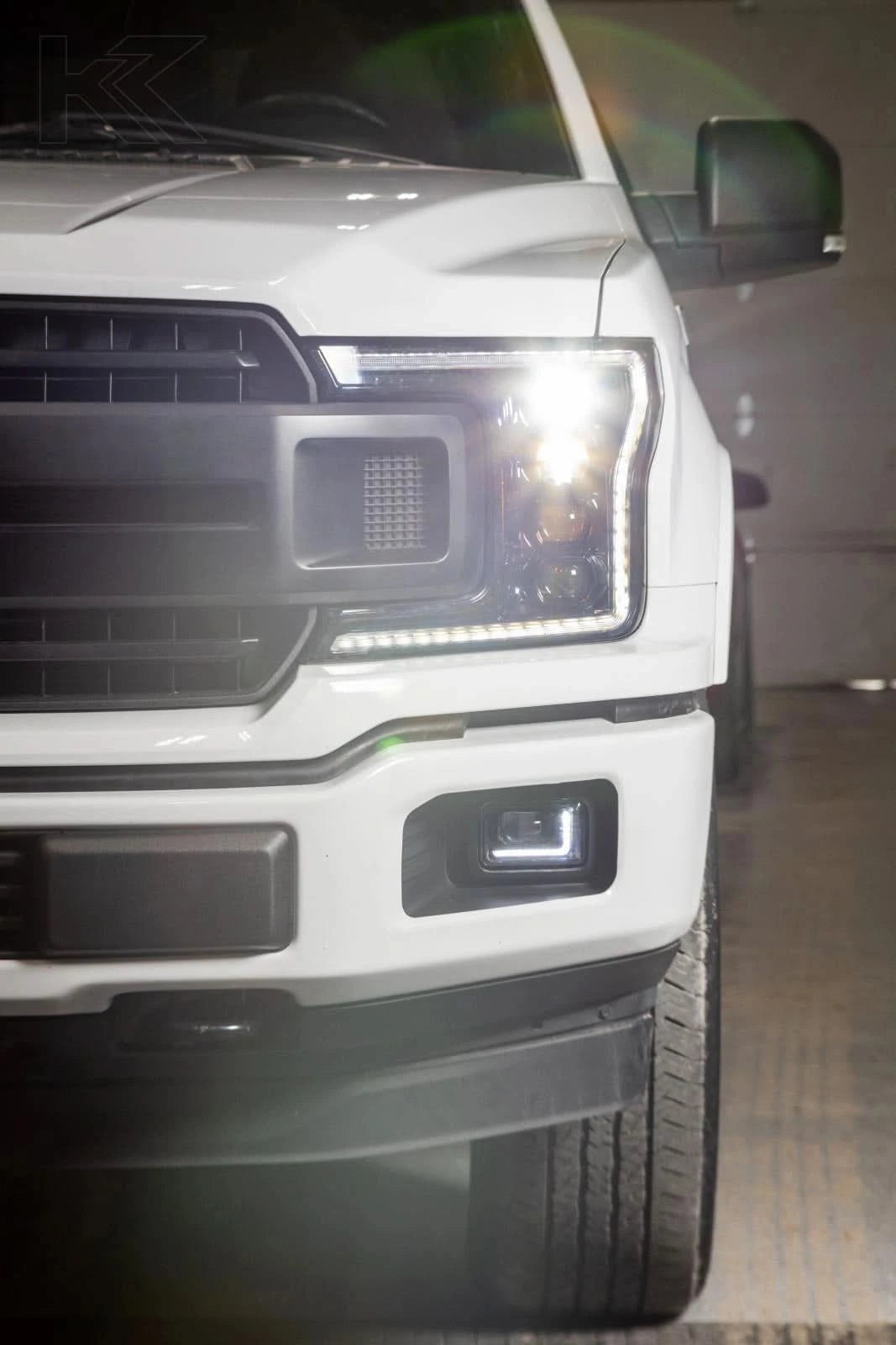 15-20 F150 LED Fog Lights w/ White or Amber DRL + Turn Signals OLM