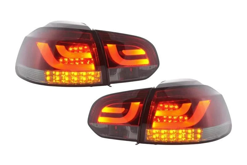 VW Golf Mk6 GTI LED Bar Red/Smoked Tail Lights V1 LED Indicators (2008-2014) - K2 Industries